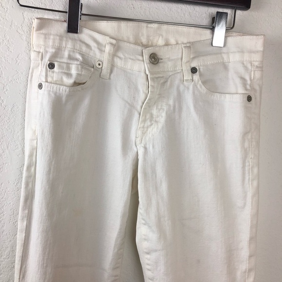 7 For All Mankind Womens Jeans, White Size 24 - Picture 1 of 8
